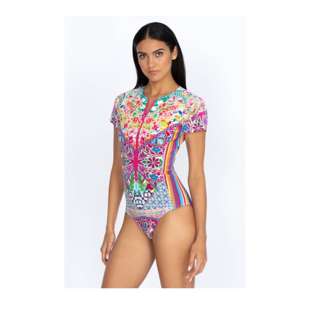 NWT Johnny Was Locita Surf One Piece Swimsuit Swim Beach XS Floral